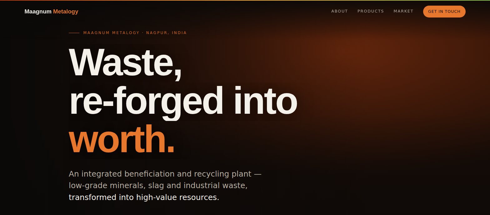 Maagnum Metalogy — site for the group's recycling venture