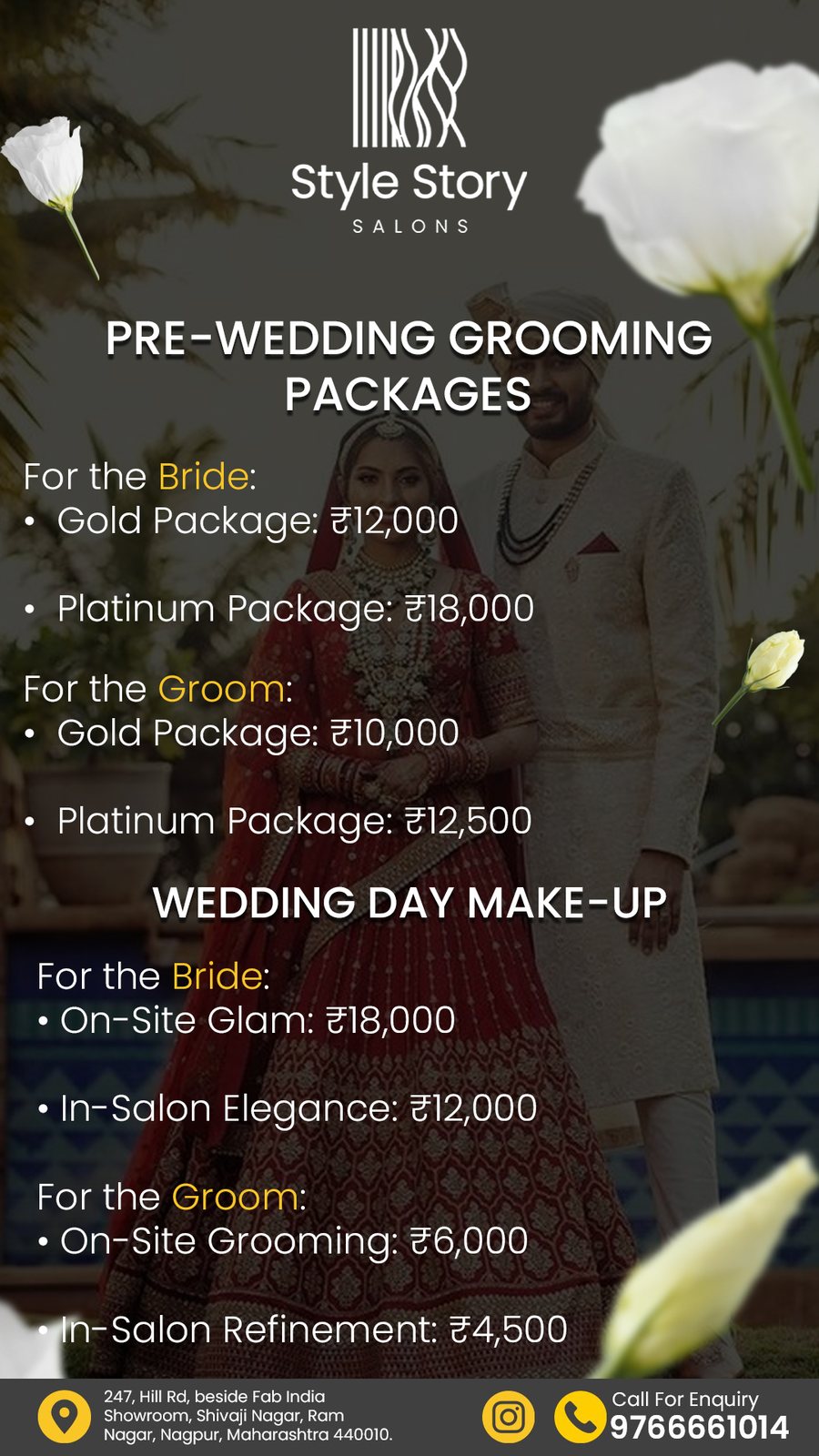 Story — pre-wedding grooming packages